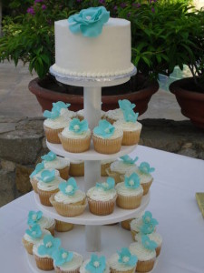 Cupcakes blue flower