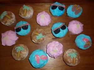 fun beach cupcakes